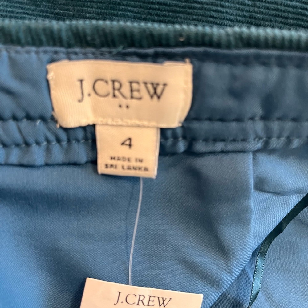 J. Crew Factory Teal Blue A-Line Skirt - Picture 4 of 6
